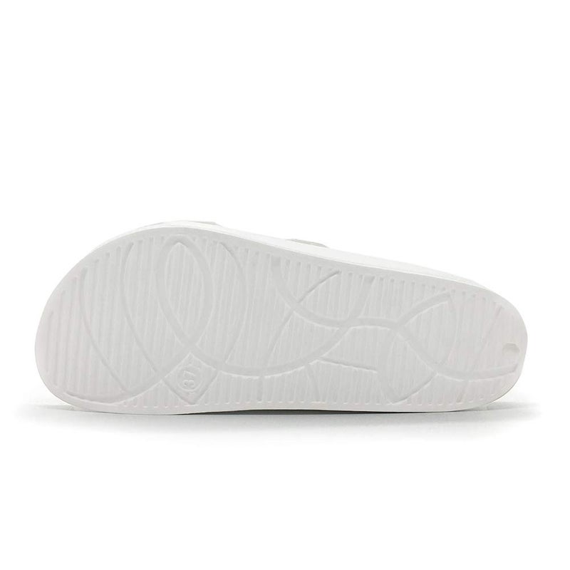 FUNKYMONKEY صنادل فاني موني للرجال مريحة مع حزامين قابلين للتعديل من EVA مسطحة (10 M US، أبيض/SPK) - Image 3